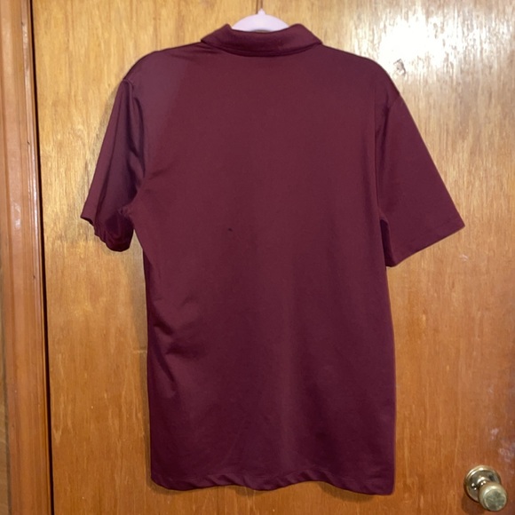 •NIKE•MEN'S MAROON FOOTBALL POLO COLLAR SHIRT SIZE MEDIUM - Picture 3 of 9
